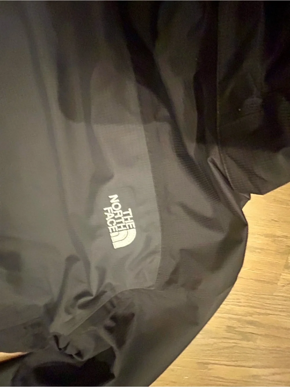The North Face HyVent Men’s Medium Black Dark Gray Hooded Waterproof Jacket
